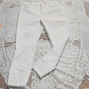 Sam Edelman White Ankle Cropped Jeans